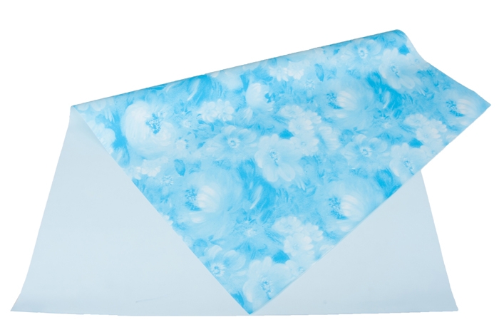 Пленка цветная синтетическая в листах 50х70см №23 Цветы голубые, 5шт. Пленка цветная синтетическая в листах 50х70см №23 Цветы голубые, 5шт.