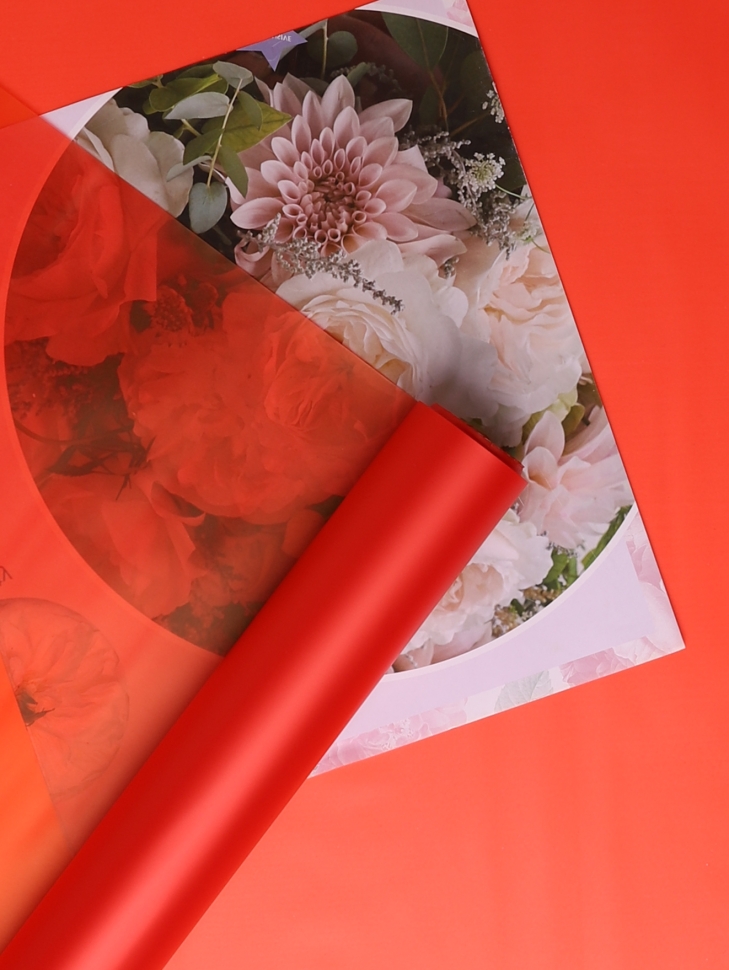 Пленка матовая 60см х 10м на втулке красный Пленка матовая 60см х 10м на втулке красный