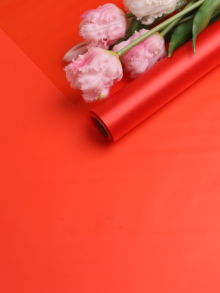 Пленка матовая 60см х 10м на втулке красный Пленка матовая 60см х 10м на втулке красный