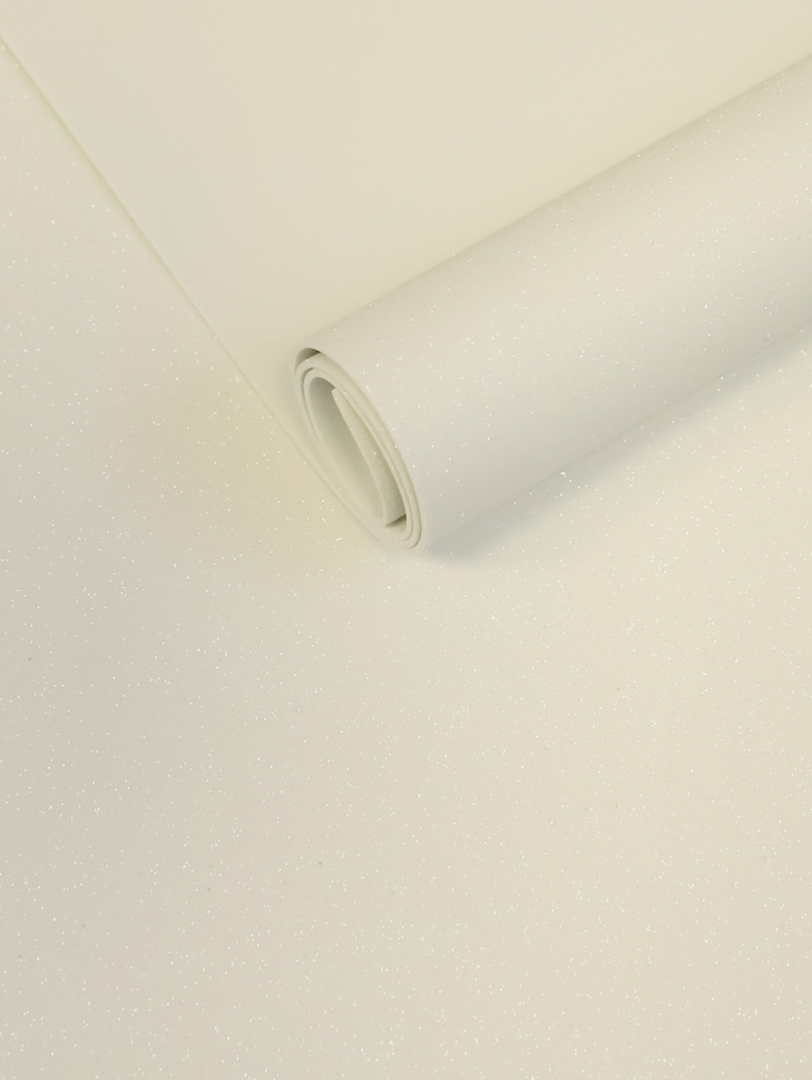 Фоамиран глиттерный 60х70см 1,8мм 1лист. белый Фоамиран глиттерный 60х70см 1,8мм 1лист. белый