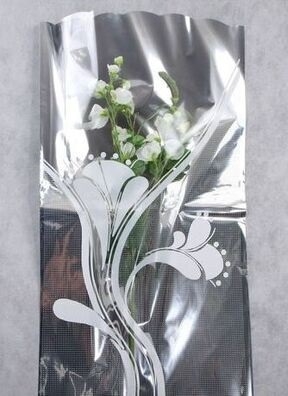 Пакет цветочный Рукав 40/80 металл/рисунок 50 шт