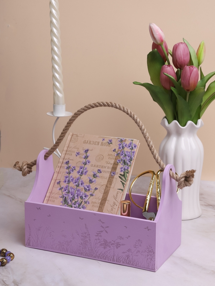 Ящик Ботаника H24,5/8.3х24,5х12,5см № 1сиреневый