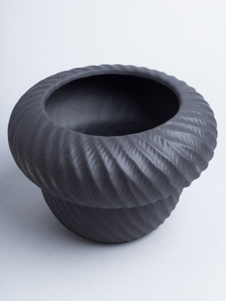 Ваза керамика 13х18х18см MS-59 черный