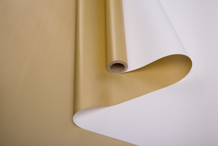Пленка матовая  65мкм 58см х 10м РЦ Золото,  белый
