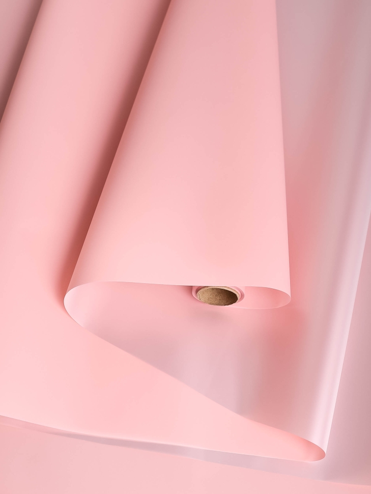 Пленка матовая  50мкм 58см х 10м РЦ двухсторонняя Серебро, розовый