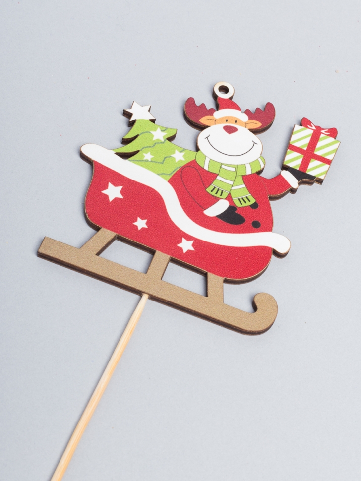 Подвеска/вставка НГ 5шт 10х10см Микс Новогодний №1