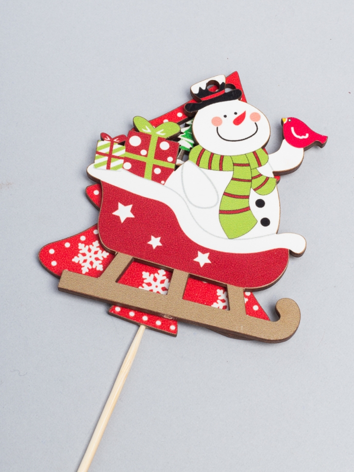 Подвеска/вставка НГ 5шт 10х10см Микс Новогодний №1