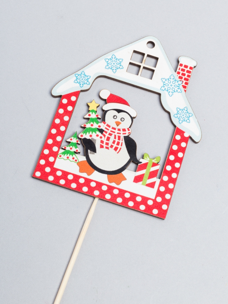 Подвеска/вставка НГ 5шт 10х10см Микс Новогодний №1