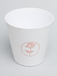 Коробка для цветов Конус 10,5x10,5см, дно 7см W2086-5 белый