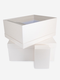 Коробка прямоугольник набор из 15шт 53х42х23см K134 белый