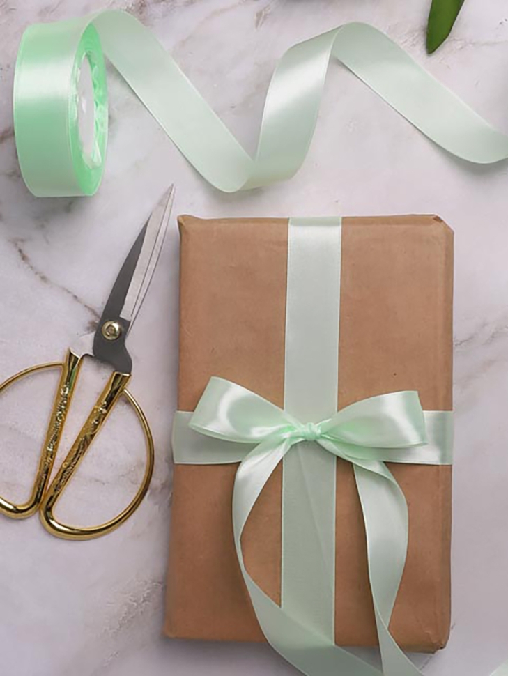 Лента атласная 25мм х 25 ярд  JD мятный