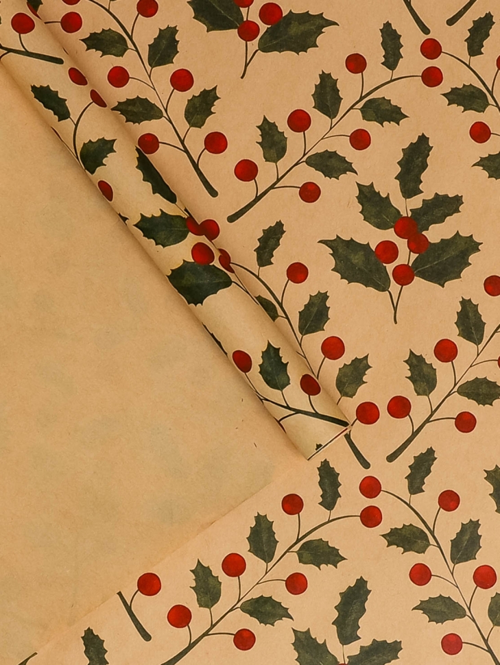 Бумага крафт НГ 70х100см 2лист 87-2 ягоды крафт