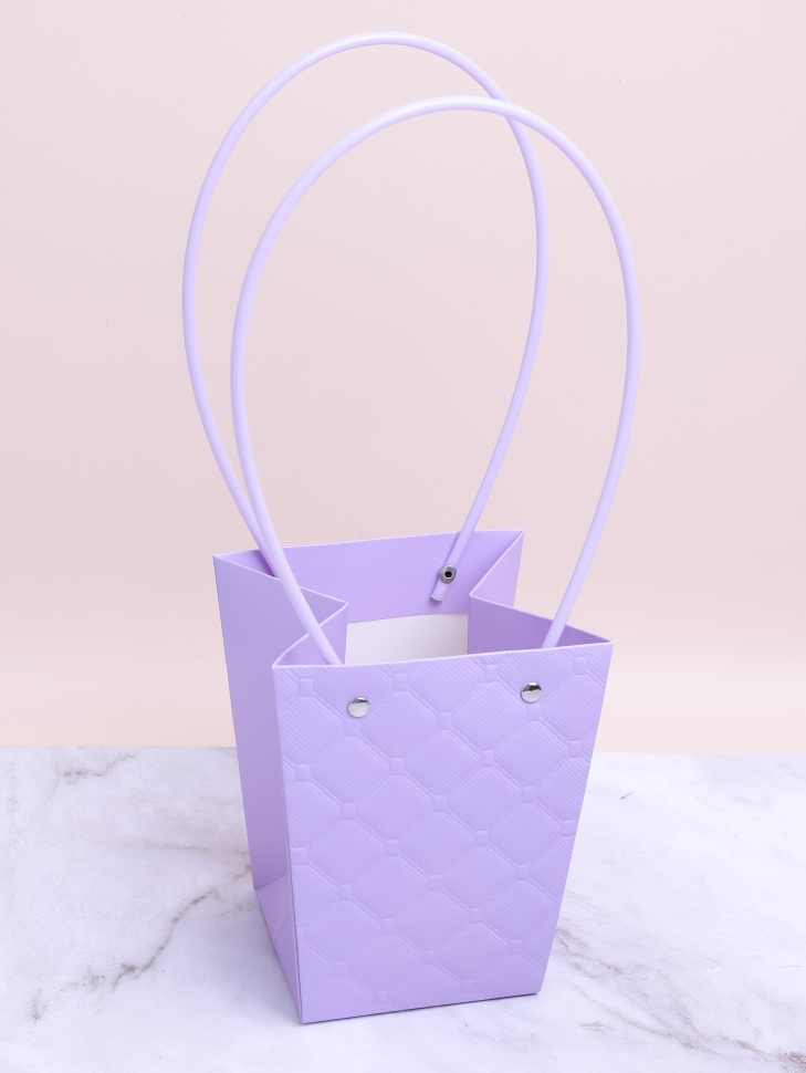 Сумочка для цветов 13х9.5х15.5см 3D М15 лаванда Сумочка для цветов 13х9.5х15.5см 3D М15 лаванда