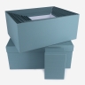Коробка прямоугольник набор из 15шт 53х42х23см K135 твид голубой