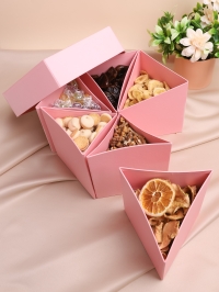 Коробка Тортик, набор из 6 частей 29,5х15, Розовая  YH023-5