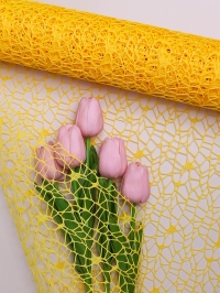 Сетка ажурная 50см х 5ярд желтый