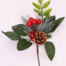 Бутоньерка Новогодняя 19см 14-72 Бутоньерка Новогодняя 19см 14-72