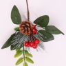 Бутоньерка Новогодняя 19см 14-72 Бутоньерка Новогодняя 19см 14-72