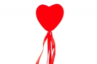 Вставка Сердце объемное 6см HT13A069 красное