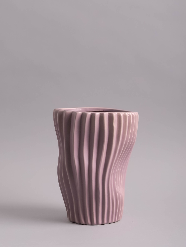 Ваза керамика 19,5х15см 1248 сиреневый