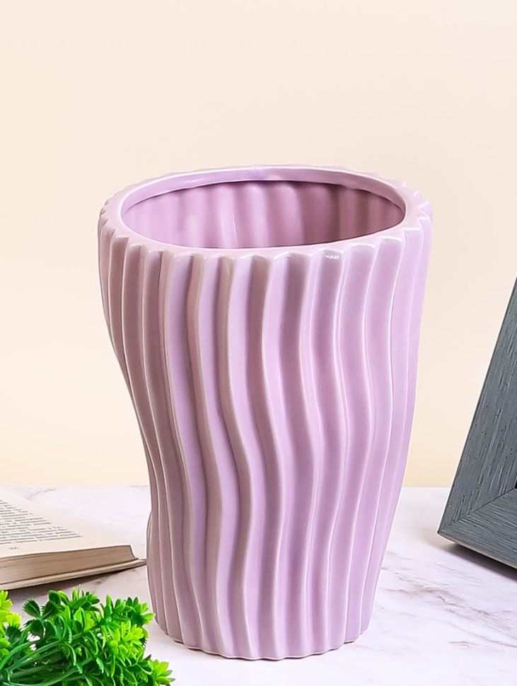 Ваза керамика 19,5х15см 1248 сиреневый