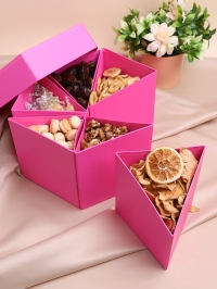 Коробка Тортик, набор из 6 частей 29,5х15, Фиолетовая  YH023-2