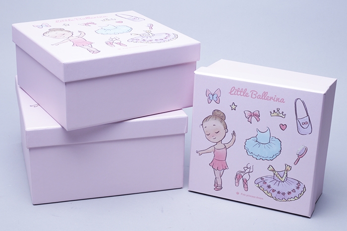 Коробка квадрат набор из 3шт 21x21x10,5см W71301-22/19 балерина Коробка квадрат набор из 3шт 21x21x10,5см W71301-22/19 балерина