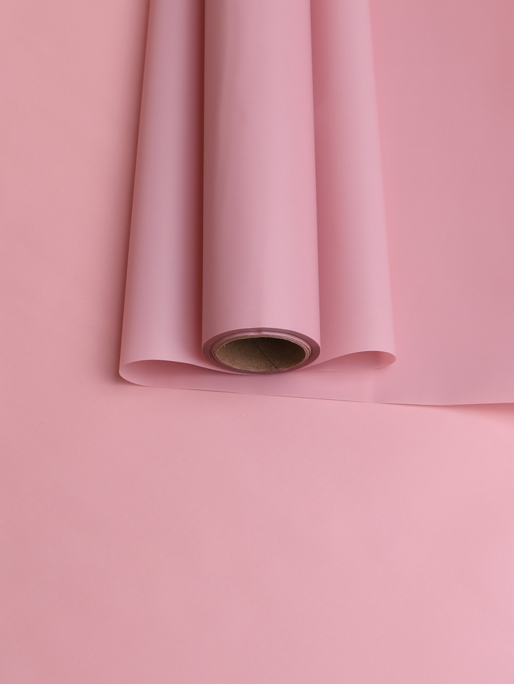 Пленка матовая 60см х 10м  на втулке розовый пыльный