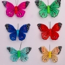 Бабочки 8см на прищепке, 12шт. цветные 1024 Бабочки 8см на прищепке, 12шт. цветные 1024