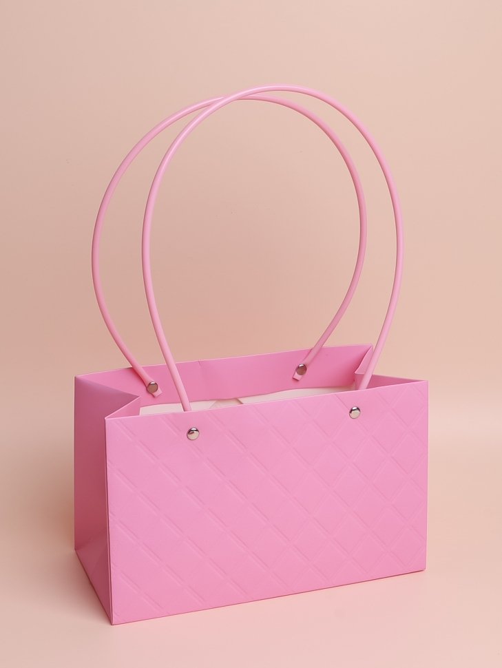 Сумочка для цветов 22х13,5х10,5см 3D М11 розовый