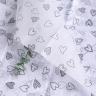 Бумага тишью Сердца 50х66см,10 лист черный на белом