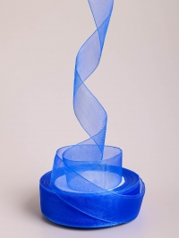 Лента органза 24мм х 25 ярд синий