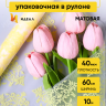 Пленка матовая 60см x 10м  Нежность желтый нежный