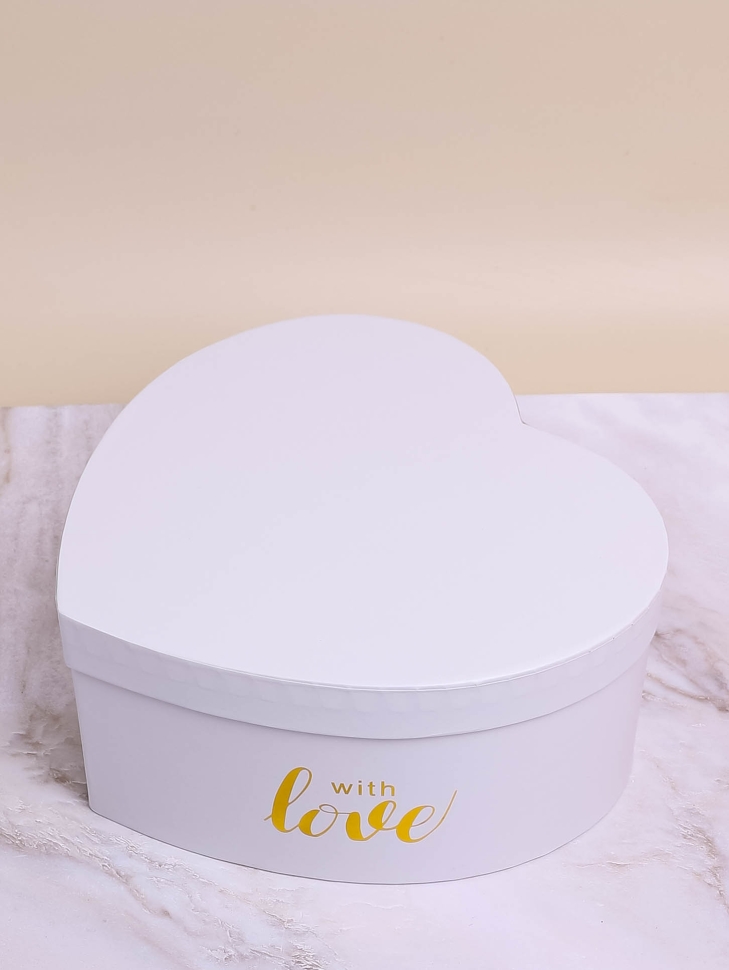 Коробка Сердце 23,5х22х10,5см Love белый
