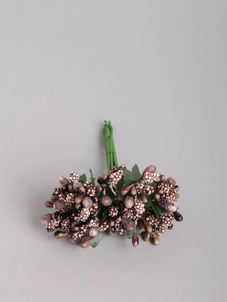 Тычинки для искусственных цветов К 12шт. шоколад