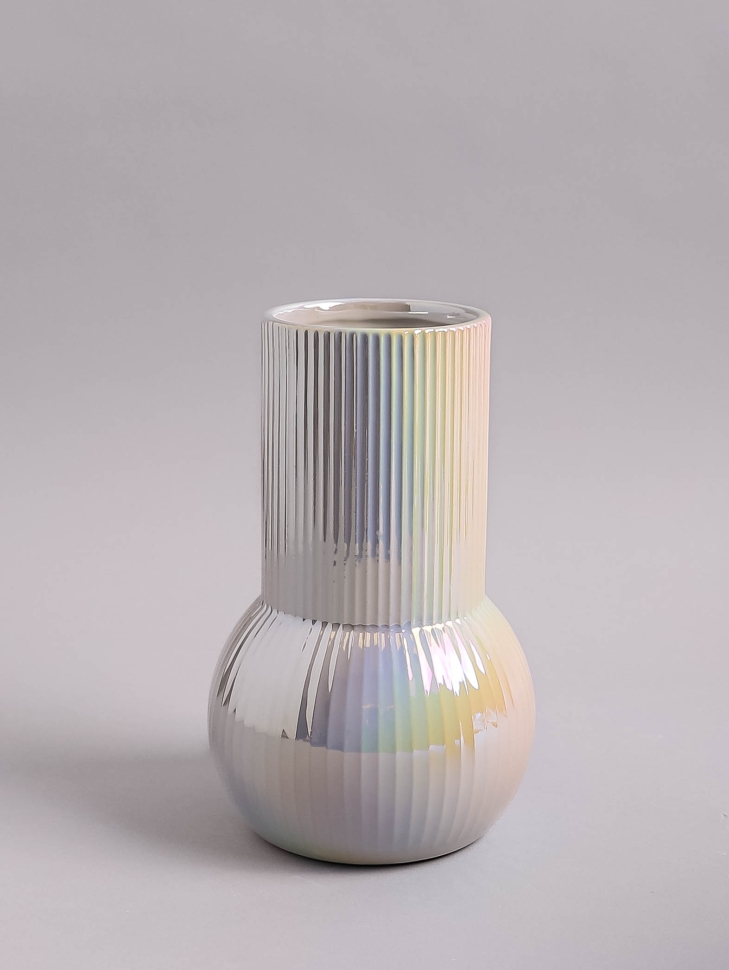 Ваза керамика 20,5х13см ZG 2005-1 Перламутр белый Ваза керамика 20,5х13см ZG 2005-1 Перламутр белый