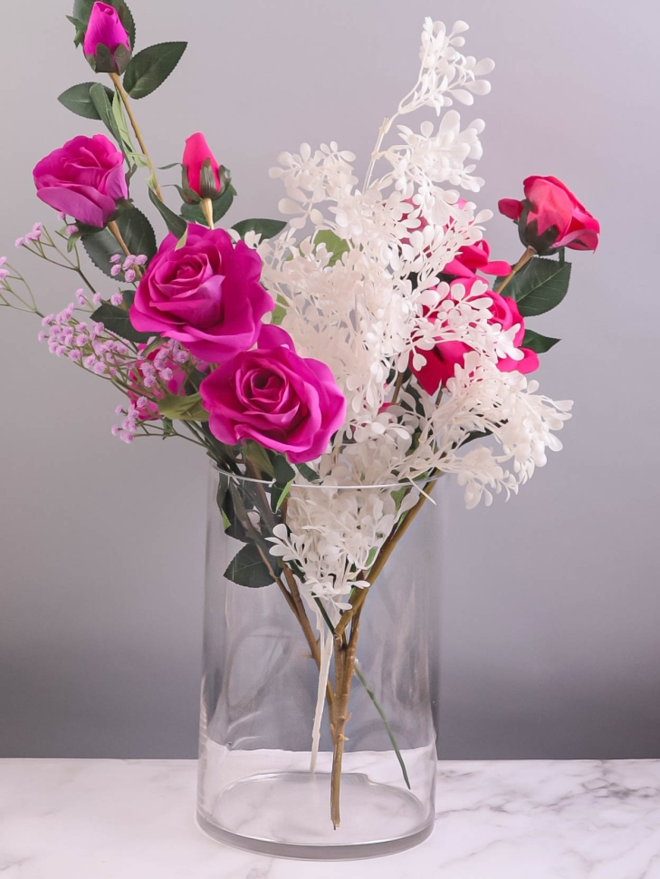 Ваза стекло Трубка H30 D20см К