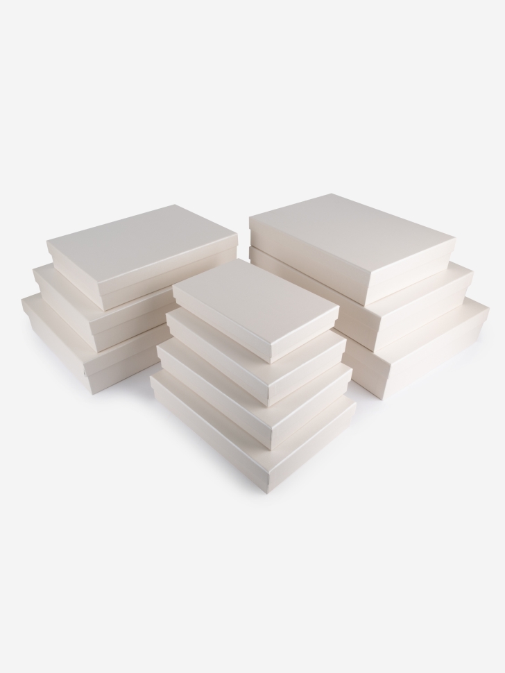 Коробка прямоугольник набор из 10шт 46х36,5х10см K139 белый