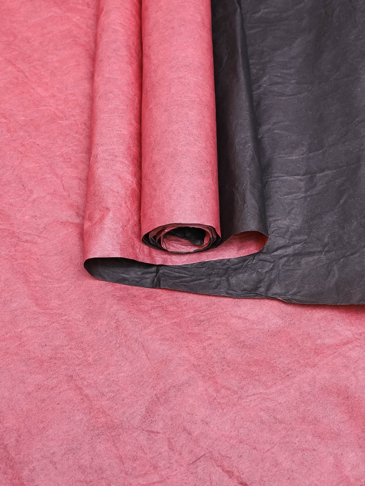 Бумага жатая 70см х 5м 60гр красный/черный