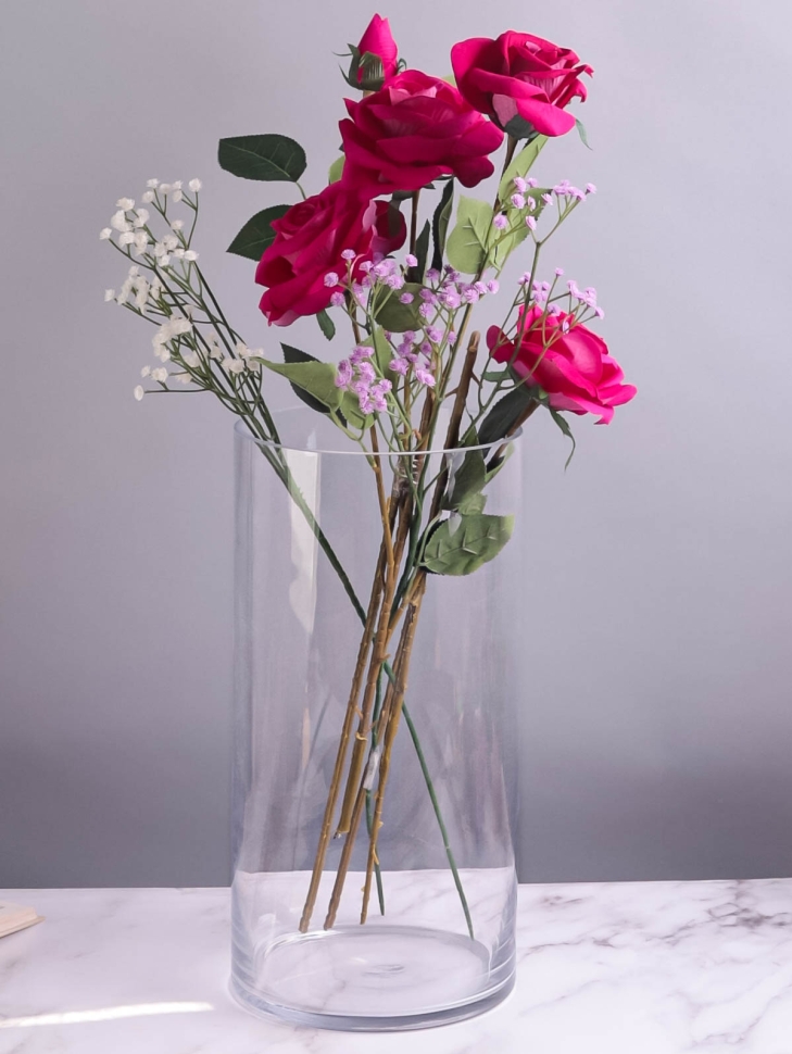 Ваза стекло Трубка H40 D20см К Ваза стекло Трубка H40 D20см К