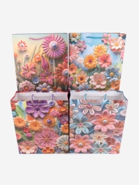 Сумочка Цветы 1788 26х32x10см микс