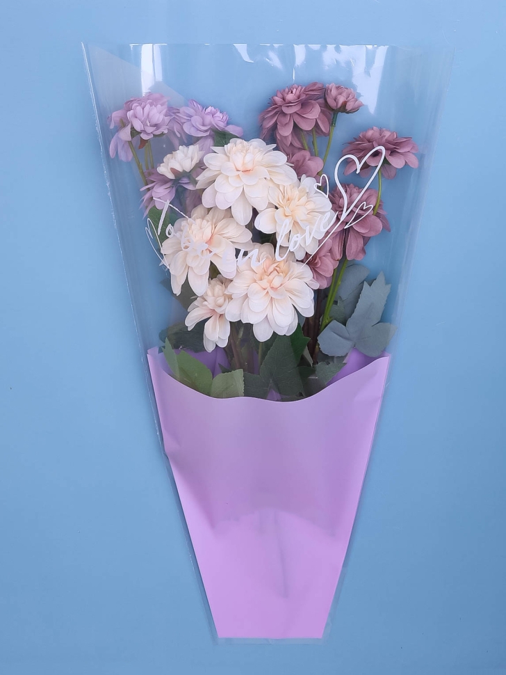 Пакет цветочный Конус 40/50 To be in love сиреневый светлый 50 шт