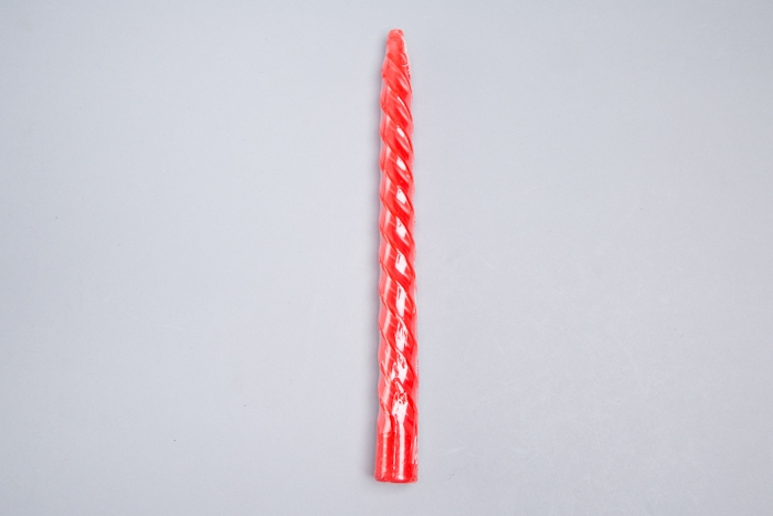Свеча витая 25x250мм красный
