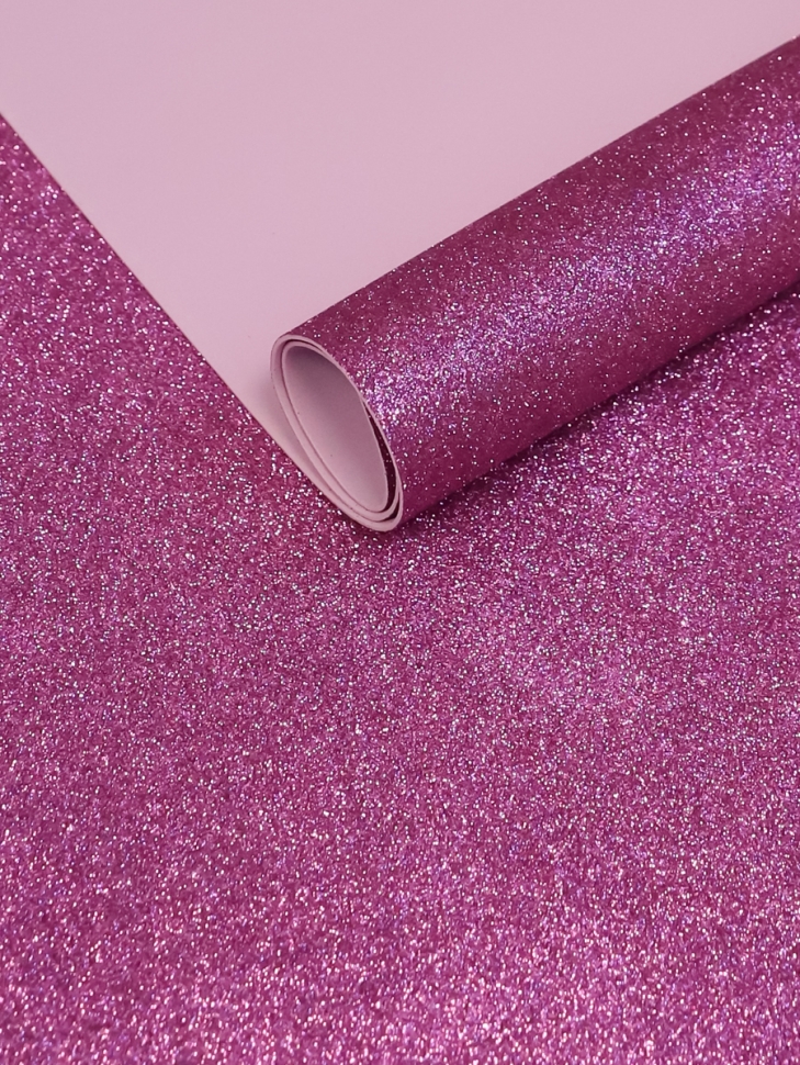 Фоамиран глиттерный 60х70см 1,8мм 1лист. сиреневый