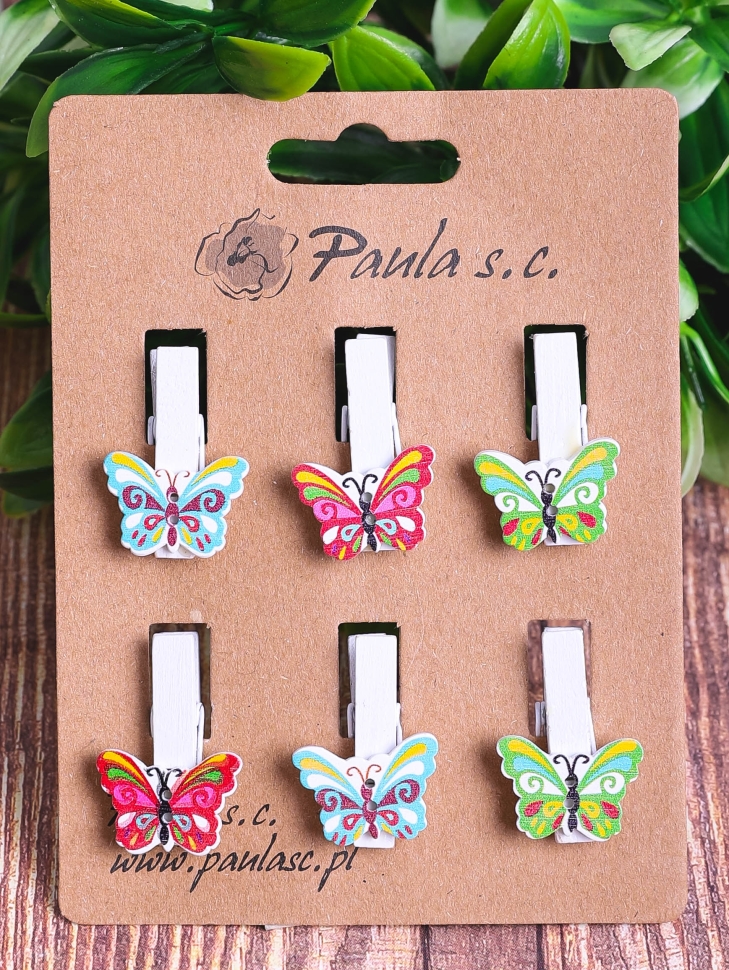 Прищепка 6шт. бабочки 1,8х2,8см Прищепка 6шт. бабочки 1,8х2,8см