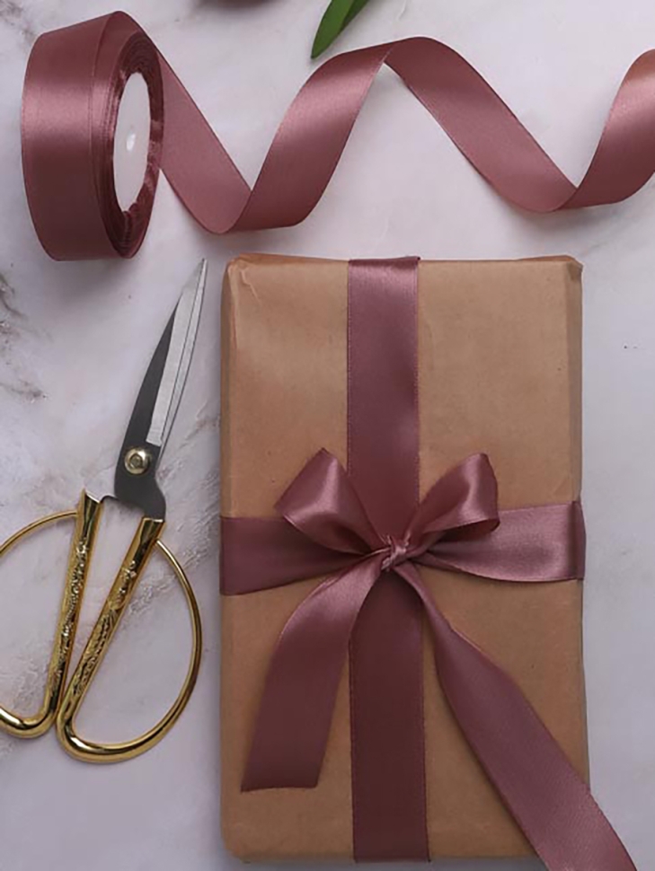 Лента атласная 25мм х 25 ярд JD капучино Лента атласная 25мм х 25 ярд JD капучино