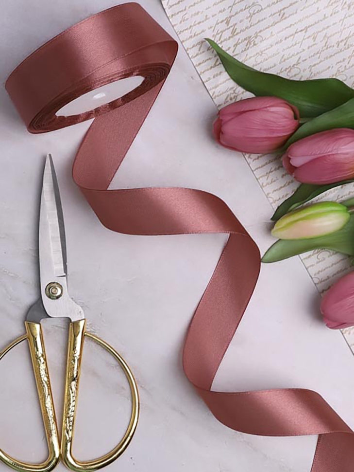 Лента атласная 25мм х 25 ярд JD капучино Лента атласная 25мм х 25 ярд JD капучино