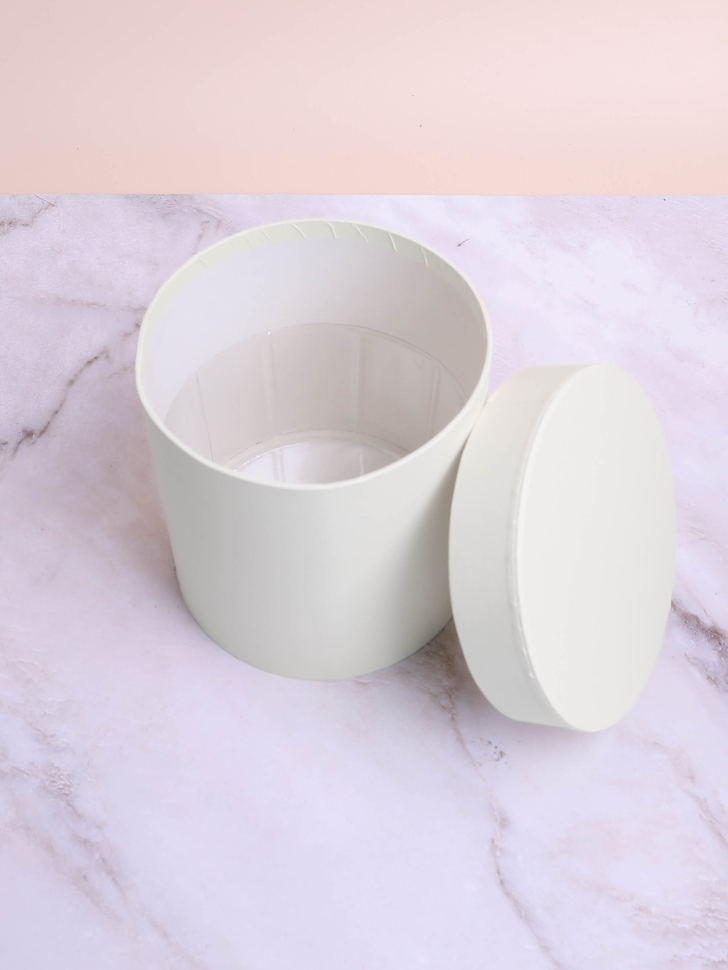 Коробка цилиндр набор из  3шт К d20хh22 - d13,5хh13см бежевый