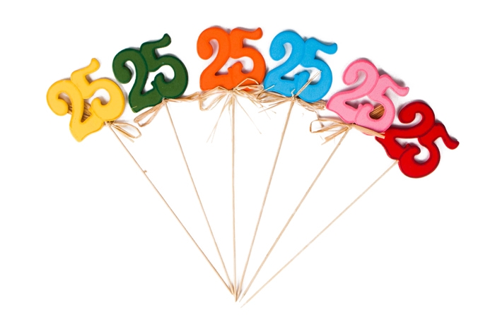 Вставка Цифра "25" микс