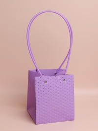 Сумочка для цветов 13х15х12,5см 3D М412 лаванда